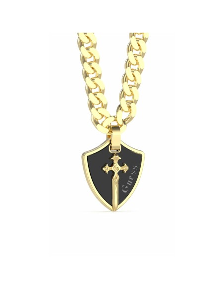 Men's Necklace Guess JUMN04019JWYGBKT-U Cross