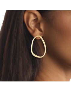 Ladies' Earrings Calvin Klein SCULPTURAL Stainless steel Golden 2