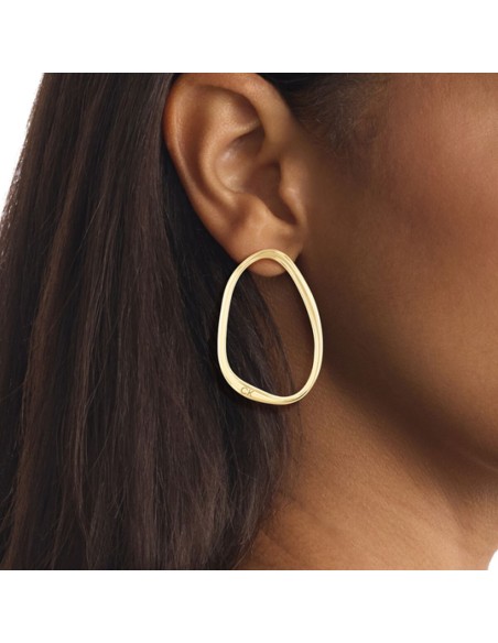 Ladies' Earrings Calvin Klein SCULPTURAL Stainless steel Golden
