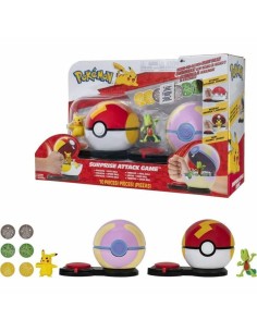 Playset Pokémon Poke Ball surprise attack Pikachu vs Arcko 6 Pieces