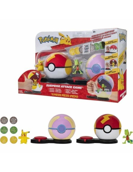 Playset Pokémon Poke Ball surprise attack Pikachu vs Arcko 6 Pieces