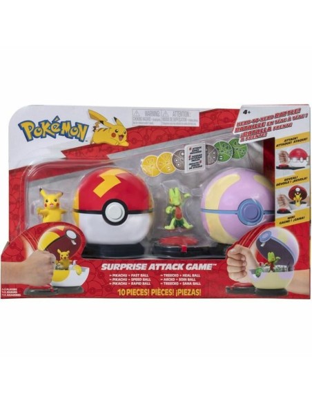 Playset Pokémon Poke Ball surprise attack Pikachu vs Arcko 6 Pieces