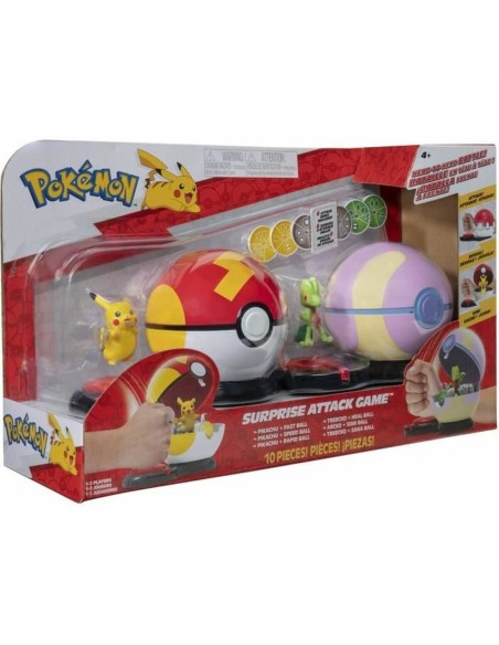 Playset Pokémon Poke Ball surprise attack Pikachu vs Arcko 6 Pieces