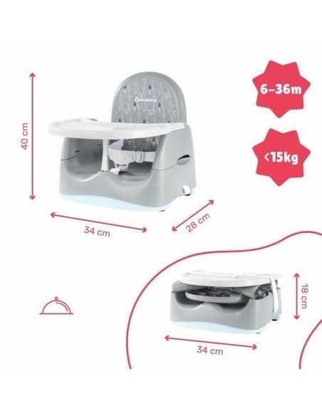 Highchair Badabulle Sitzerhöhung 15 kg White/Grey