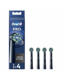 Replacement Head Oral-B Pro Cross action Black 4 Units