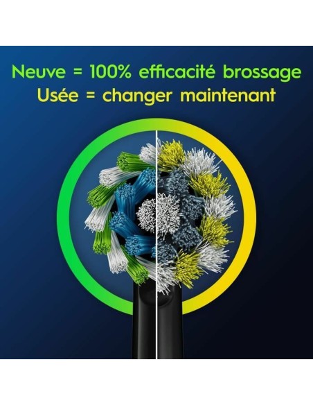 Replacement Head Oral-B Pro Cross action Black 4 Units
