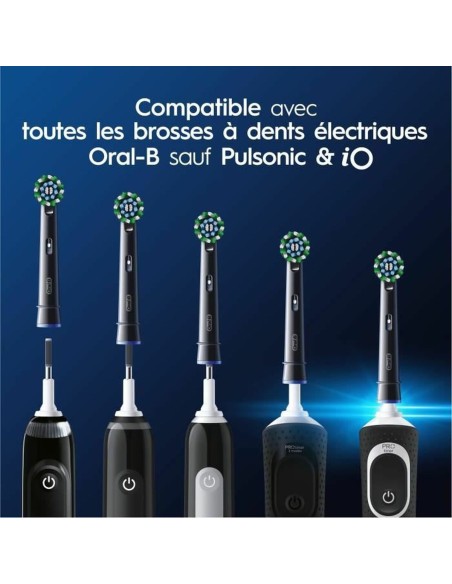 Replacement Head Oral-B Pro Cross action Black 4 Units