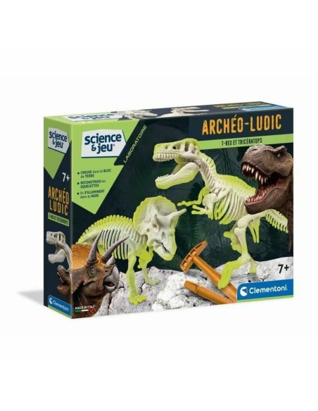 Dinosaur Clementoni Archéo Ludic - T-Rex & Triceratops Phosphorescent 