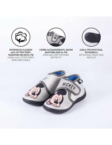 House Slippers Mickey Mouse Light grey