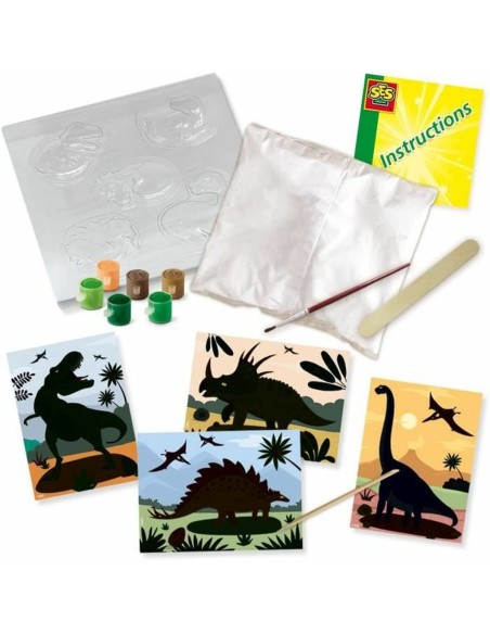 Drawing Set SES Creative 2 in 1 Dinosaurs