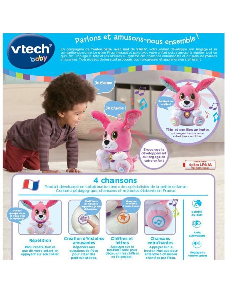 Soft toy with sounds Vtech Baby Doggie Talk to me (FR) Dog