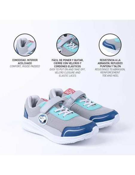Sports Shoes for Kids Snoopy Grey