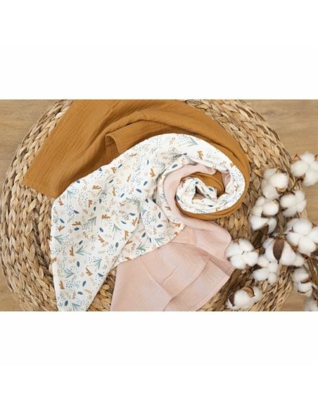 Muslin Domiva Old pink Pink 100 x 100 cm