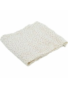 Muslin Domiva Polka dots White 100 x 100 cm