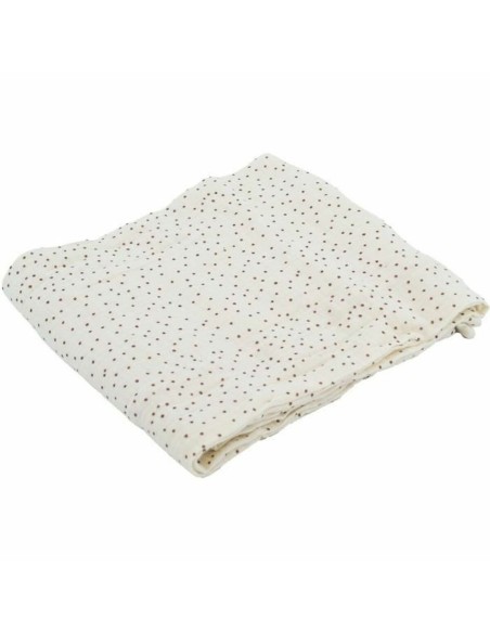 Muslin Domiva Polka dots White 100 x 100 cm