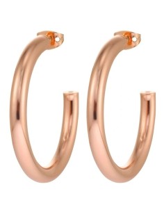 Ladies' Earrings Michael Kors SMALL HOOP Stainless steel Rose gold