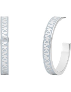 Ladies' Earrings Michael Kors LOGO HOOP Stainless steel Silver