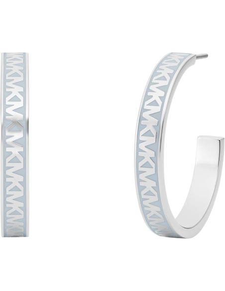 Ladies' Earrings Michael Kors LOGO HOOP Stainless steel Silver