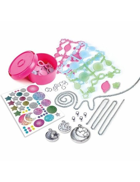 Bracelet and Necklace Making Kit Clementoni My Moonlight Pendants Aluminium Natural rubber Plastic