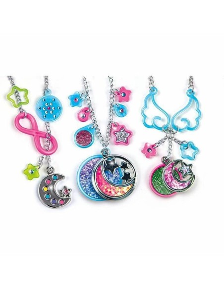 Bracelet and Necklace Making Kit Clementoni My Moonlight Pendants Aluminium Natural rubber Plastic