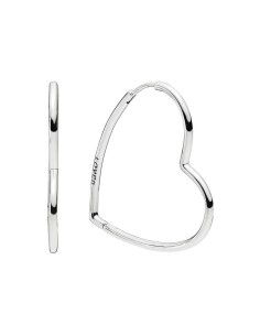 Ladies'Earrings Pandora ASYMMETRICAL HEART HOOP EARRINGS
