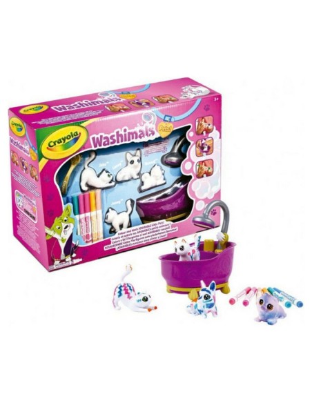 Playset Washimals Pets Crayola 74-7453 Bathtub 6 Pieces