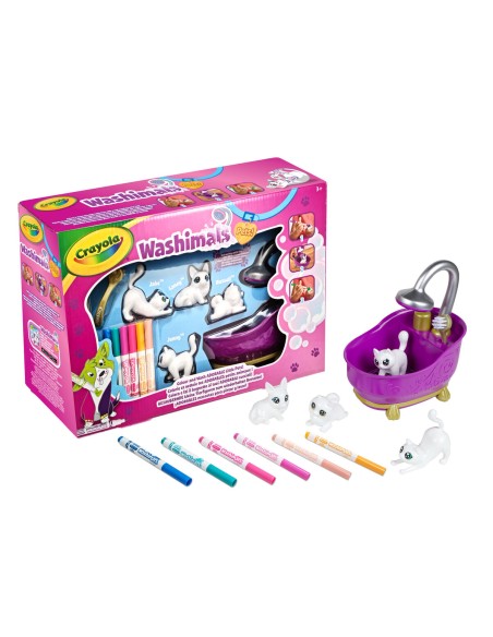 Playset Washimals Pets Crayola 74-7453 Bathtub 6 Pieces