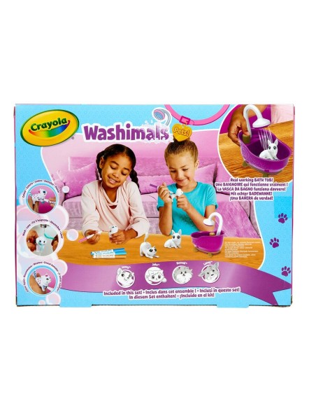 Playset Washimals Pets Crayola 74-7453 Bathtub 6 Pieces
