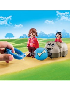 Playset Playmobil 1.2.3 Dog Boys 70406 (6 pcs) 2