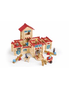Action Figures Jeujura The Wooden Castle Fort  300 Pieces Playset