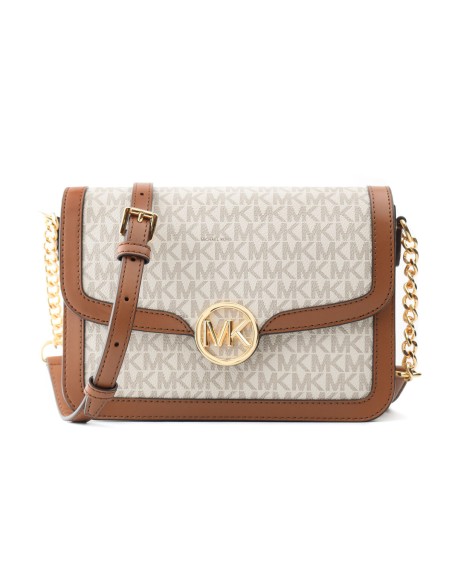Shoulder Bag Michael Kors Leida Beige 34 x 27 x 9 cm