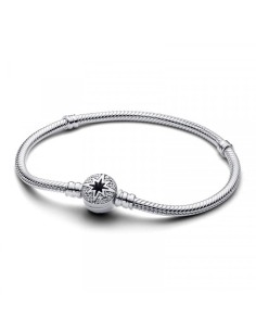 Ladies' Bracelet Pandora NORTH STAR CLASP SNAKE CHAIN - SIZE 19 19 cm Silver