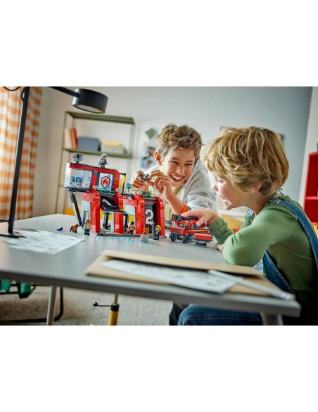 Playset Lego 60414 Fire station with Fire engine