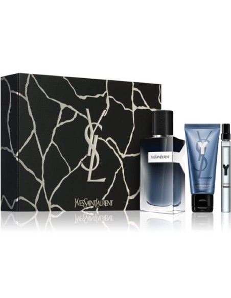 Men's Perfume Set YSL Y 100Ml Edp Vapo EDP 3 Pieces