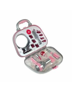 Child's Hairedressing Set Klein Braun Pink Grey