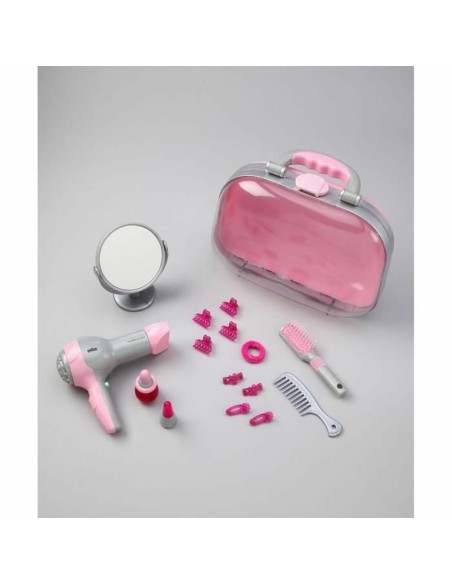 Child's Hairedressing Set Klein Braun Pink Grey