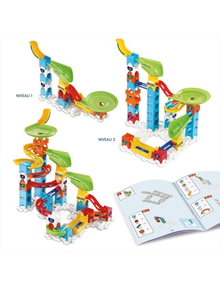 Marbles set Vtech Marble Rush Marble Run - Beginner Set Circuit + 4 Years Track with Ramps 47 Pieces