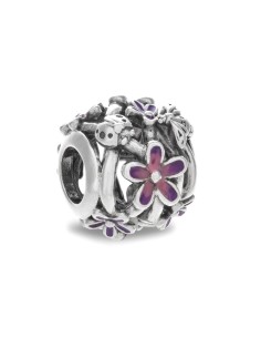 Ladies' Beads Pandora OPENWORK PURPLE DAISY Silver Purple 2