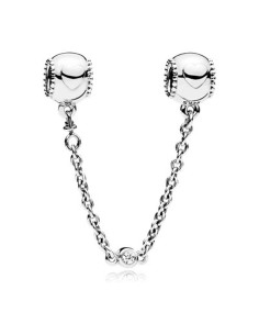 Ladies' Beads Pandora EMBOSSED HEARTS  SAFETY CHAIN