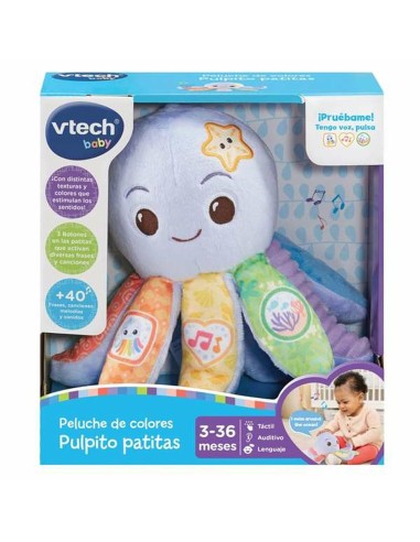 Fluffy toy Vtech Textile Octopus 20,5 x 17,6 x 11 cm