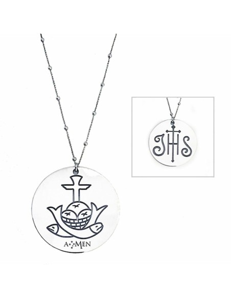Ladies' Necklace Amen IHS - PANI&PESCI GRANDE 55MM