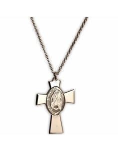 Unisex Necklace Amen CROCE GESU MADRE PERLA