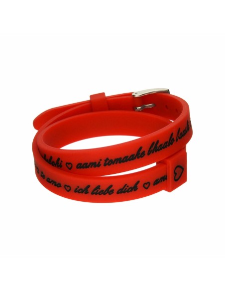 Ladies' Bracelet il mezzometro I LOVE YOU SILVER - SILICONE BRACELET