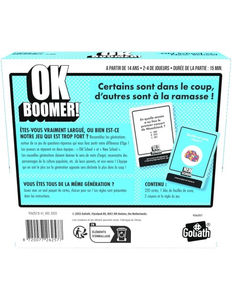 Quiz game Goliath OK BOOMER!
