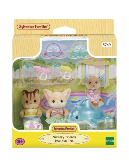Dolls House Accessories Sylvanian Families 5749 Nursery Friends Pool Fun trio