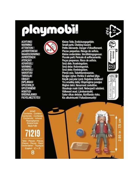 Playset Playmobil Naruto Shippuden - Jiraiya 71219 8 Pieces