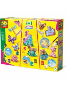 Play-Dough Set SES Creative Molding and painting - 3 in 1