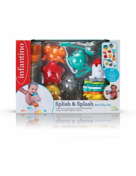 Set of Bath Toys Infantino Bath Set 17 Pieces underwater