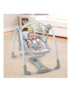 Rocking Chair Ingenuity Compact Swing - Hugs & Hoots White Grey 2