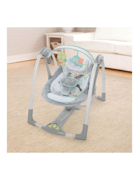 Rocking Chair Ingenuity Compact Swing - Hugs & Hoots White Grey